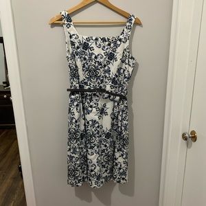 Knee Length Patterned Cocktail Dress